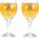 TUFF LUV Leffe Nucleated Half Pint to The Brim Belgian Beer Glass - Set of 2,(2xM104_Small)