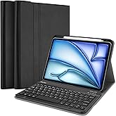 ProCase Keyboard Case for iPad Air 11-inch (M3/M2) 2025/2024 / iPad Air 5/4 10.9" 2022 2020 Case with Magnetically Detachable Wireless Keyboard -Black