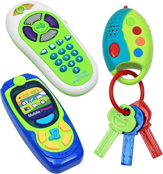 toy phone keys and remote