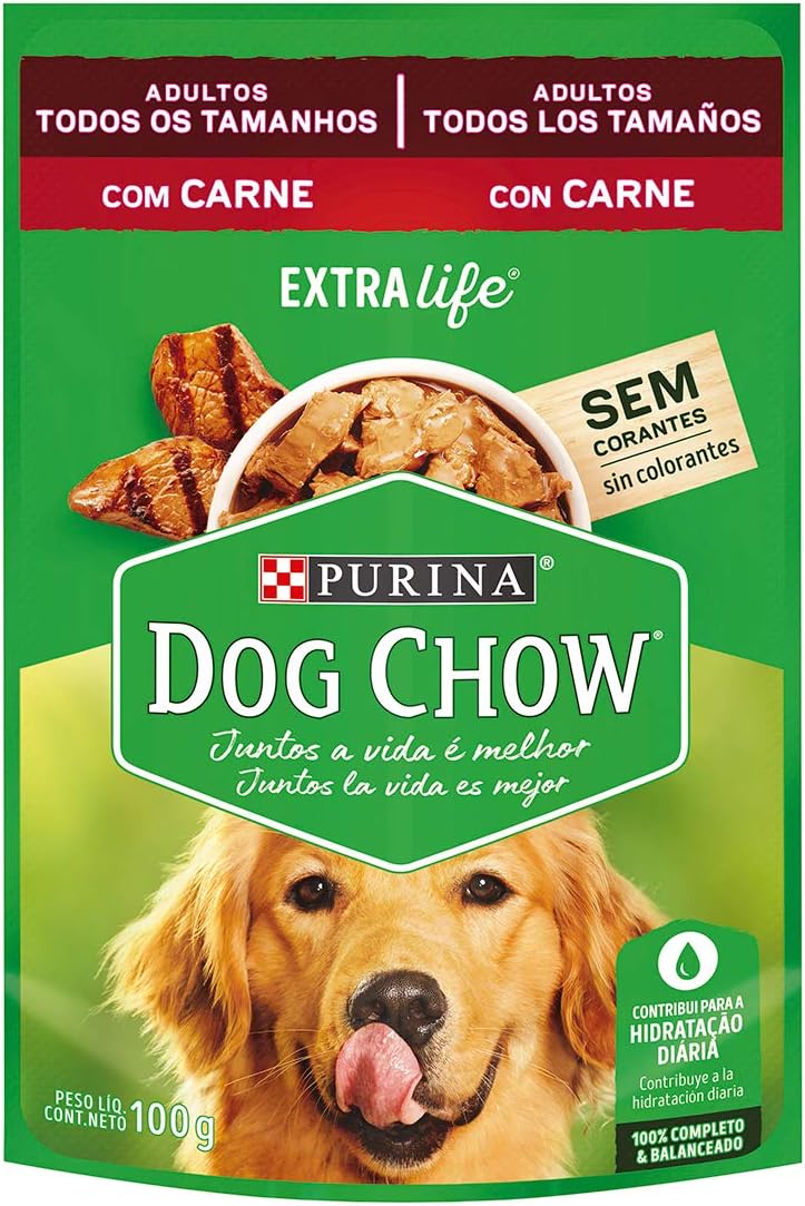 Nestlé Purina Dog Chow Ração Úmida para Cães Adultos Carne ao Molho...