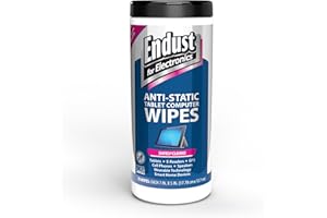 Endust For Electronics Screen Cleaner Wipes, Electronics Surface Cleaning Wipes, For Tablet, E-Reader, Computer Monitor, Laptop, Phone, TV, GPS, Pre-Moistened, Alcohol & Ammonia Free, 70 Count (12596)