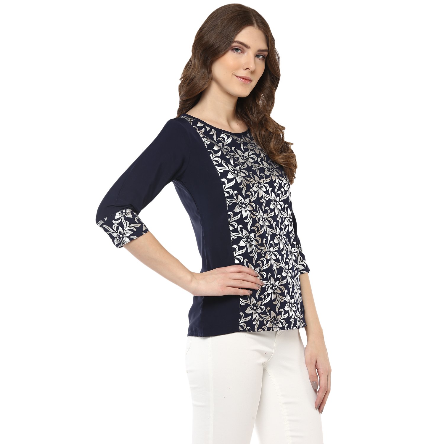 alc creations women's faux crepe top