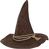 HOMELEX Wizard Felt Hat Witch Sorcerer Hats Adult Costume Scarecrow Accessory for Halloween