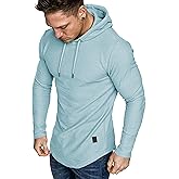 Lexiart Mens Fashion Athletic Hoodies Sport Sweatshirt Solid Color Fleece Pullover