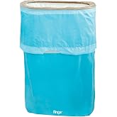 Flings&reg; Bin Disposable Trash Can for Parties - 13 Gallon Plastic Pop Up Garbage Can, 1 Caribbean Blue Disposable Garbage Can for Party The Perfect Solution for Waste at Events and Parties