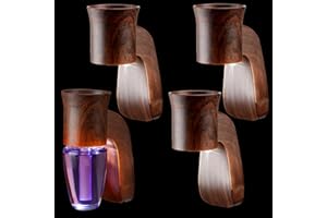 Nitial Wall Fragrance Plug in with Night Light Compatible with Wallflowers plug in Compatible with Bath and Body Works Walnut Essential Oil Plug in Diffuser Home Rotary Plug in Air Fresheners (4 Pcs)