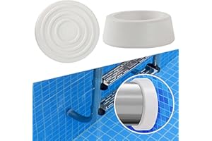 TonGass (2-Pack, White) Outside Pools Ladder Bumpers for Inground Pools Ladder Rubber End Caps Fit 1.9" Standard Swimming Poo