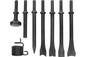 8 PCS Air Hammer Attachments Air Chisel Bits Air Hammer Bits for 150/190/250 Air Hammer Chipping Bits Set for Masonry Concret