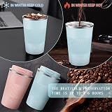 CS COSDDI Travel Mug 380ml Insulated Leak Proof Lid Stainless Steel view 4