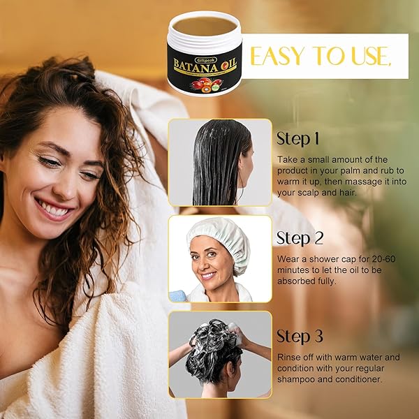 BATANA OIL FOR HAIR GROWTH，100% NATURAL RAW BATANA OIL FROM HONDURAS BATANA HAIR GROWTH OIL PREVENT HAIR LOSS, ELIMINATES SPLIT ENDS FOR MEN & WOMEN 5OZ