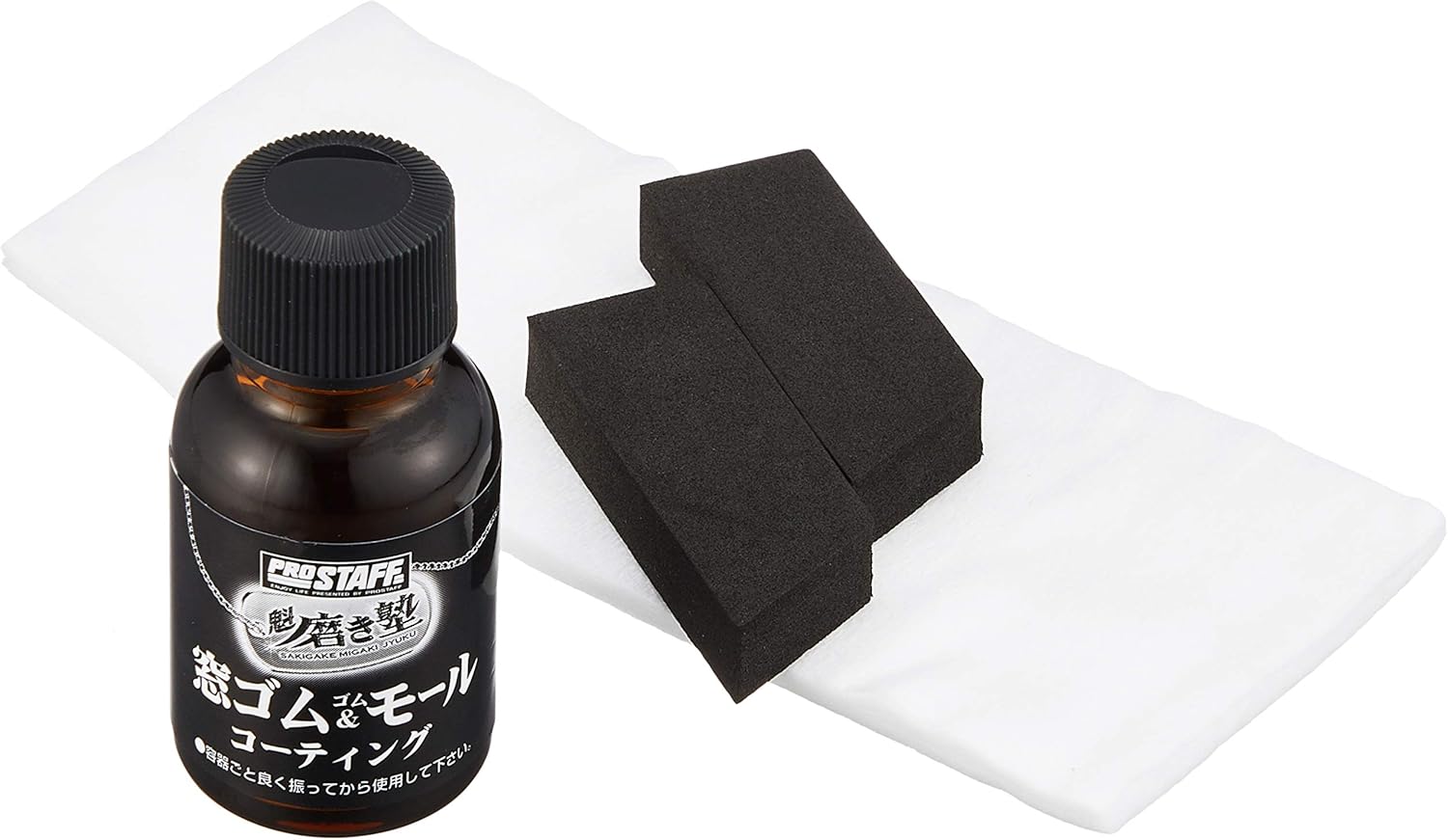 Amazon プロスタッフ 車用 ゴム製品コート剤 魁 磨き塾 窓ゴム ゴムモールコート ml S158 約6ヶ月効果継続 専用クロス 10枚 ヘルパー 2個付き 車 バイク 車 バイク