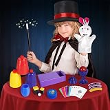DINORUN Magic Tricks Kit 75+ Tricks Kids Magic Set Hat Wand 24 Props view 2