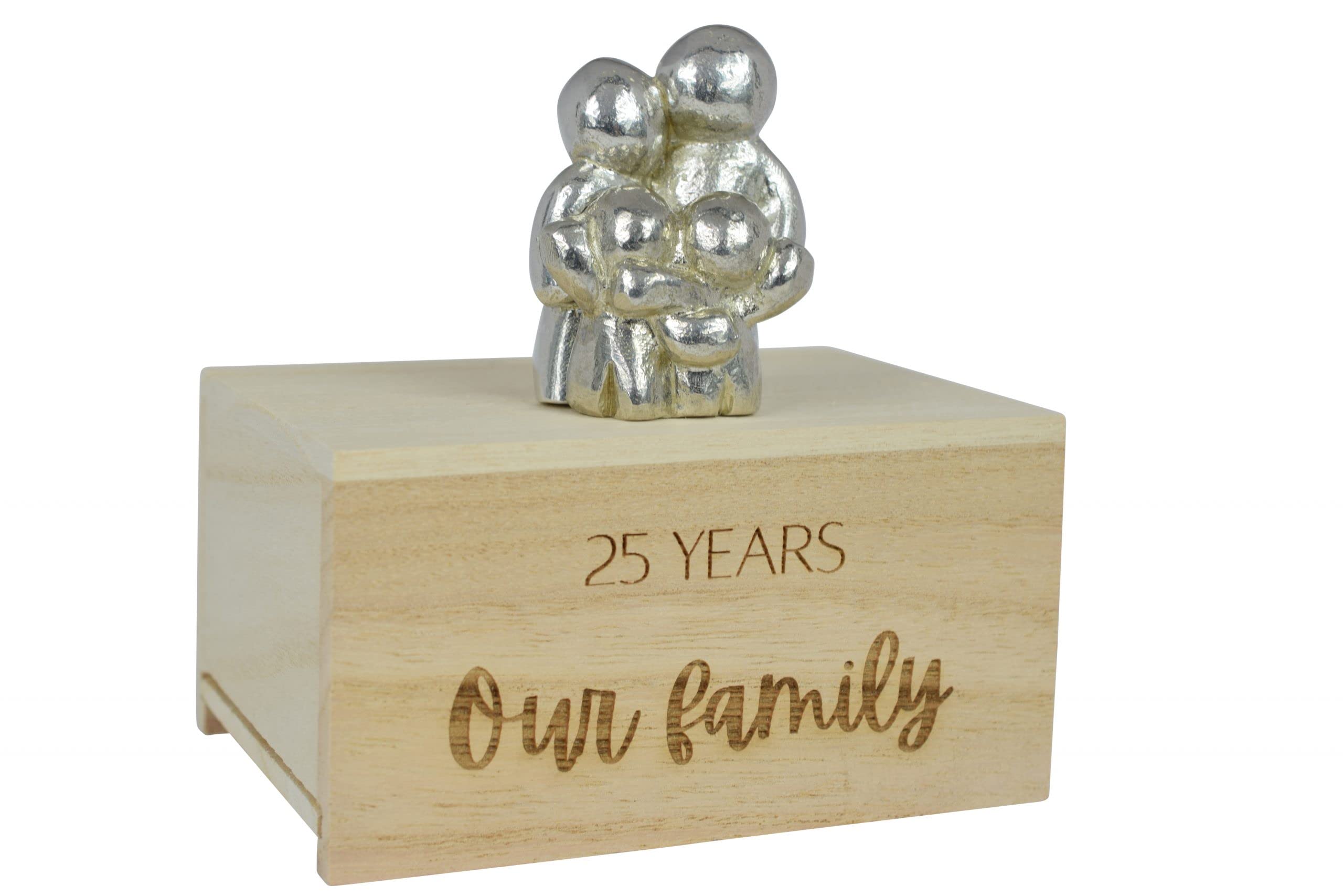 25 Year Anniversary Our Little Hugging Family Choose Amount of Children (3 Children)