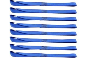 XSTRAP STANDARD Soft Loop Tie-Down Straps - 8PK 1-1/16 x 18 inches - 3600LB Breaking Strength, Loops for Securing Trailering of Bikes, ATV, UTV, Motorcycles, Scooters, Dirt Bikes, Lawn Equipment, Blue