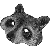 TEMPNAP Realistic Raccoon Mask for Halloween Parties Animal Cosplay Accessory Breathable Pu Foam Comfortable Fit for Adults and Teens
