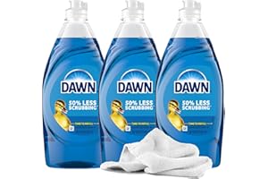 Daley Mint 3 Ultra Dishwashing Liquid Soap, 18oz | Concentrated Dish Cleaner Soap Towel | Clean Scent Soap, Squeeze Bottle to Wash Dishes, House Cleaning (54oz Total)
