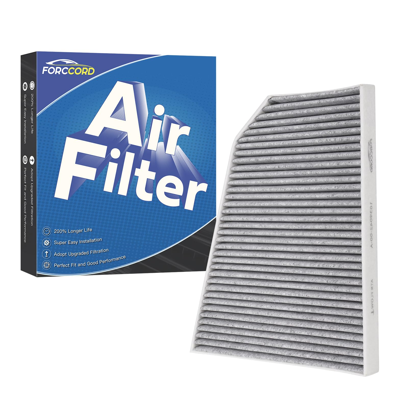 Photo 1 of Forccord Internal HEPA Cabin Air Filter Fits for 2015-2023 2024 2025 2026 Tesla Model X Activated Carbon Cabin Filter Replacement 103904200A, 103904200B, PC99459X Car Accessories