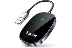 Vevavi Wireless CarPlay Adapter 2024 Upgraded, Converts Wired CarPlay to Wireless, Plug and Play Car Play Wireless Adapter, ONLY Compatible with Car Have Built-in Wired CarPlay Seamless Connection