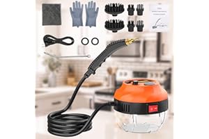 BEENDOU 2500W High Pressure Steam Cleaner, Handheld Steam Cleaner Machine with 6 Brush Heads High Temperature Fast Heating Steamer Cleaners for Home Use, Car Detailing, Kitchen, Bathroom, Furniture,Etc.