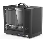 Shiny Snake G350 20.8L MATX SFF Portable MESH PC Chassis - Glass Black | Support Back Connect Motherboard, 340mm GPU, 165mm Cooler, 5 Fan Slot, ATX PSU, Front Type-C, Suitable for Downsizing your PC