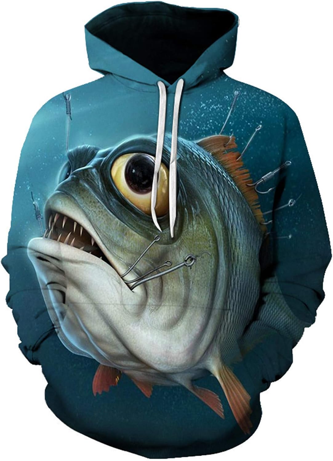 3D Fish Funny Hoodies for Fishinger Fisherman Men Women Long Sleeve Hoody Sweatshirts Hooded