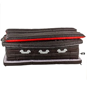 Black Coffin with a Rising Dracula Vampire Inflatable Halloween Prop