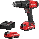 CRAFTSMAN V20 Cordless Hammer Drill Kit, 1/2 inch, 2 Batteries and Charger Included (CMCD711C2)