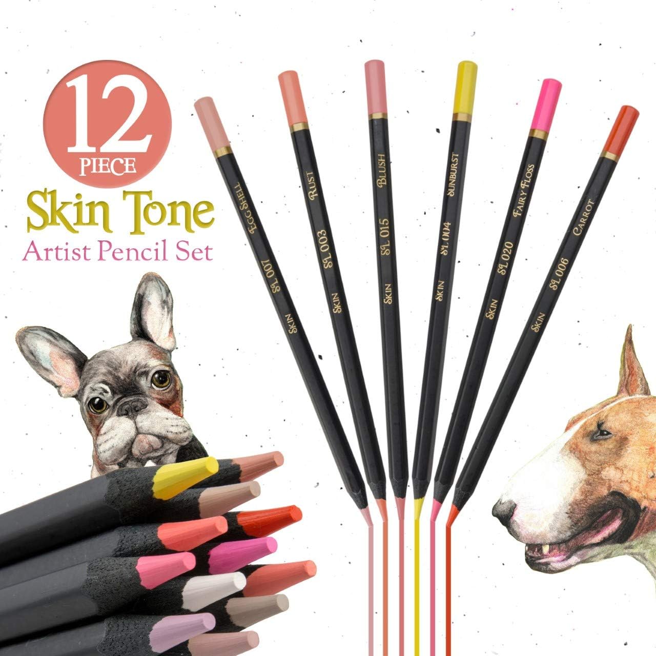 Light Tone Skin Colored Pencils for Adults - Color Pencils for Portraits and Skintone Artists - A Complete Color Range - Now With Light Fast Ratings. : Office Products