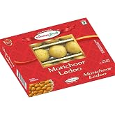 HIMALYA FRESH Motichoor Ladoo 12oz - Premium Authentic Indian Food &amp; Sweets Made With Gram flour, Sugar &amp; Vegetable Oil - No Fillers Or Preservatives