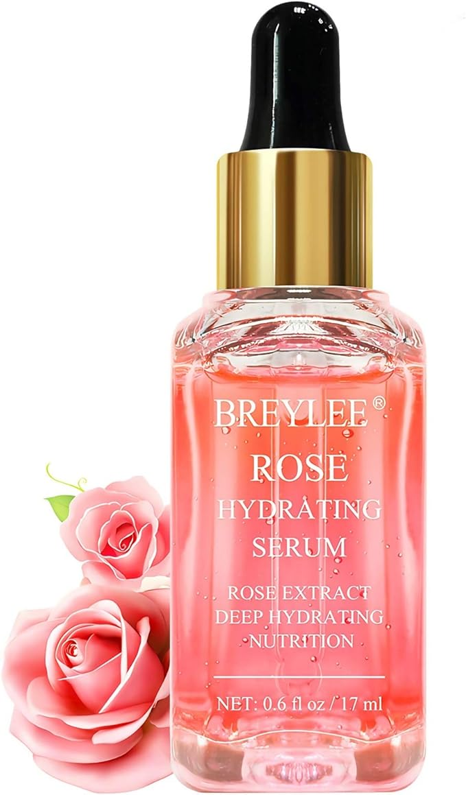Rose Face Serum, BREYLEE Moisturizing Serum Hydrating Face Serum Rose