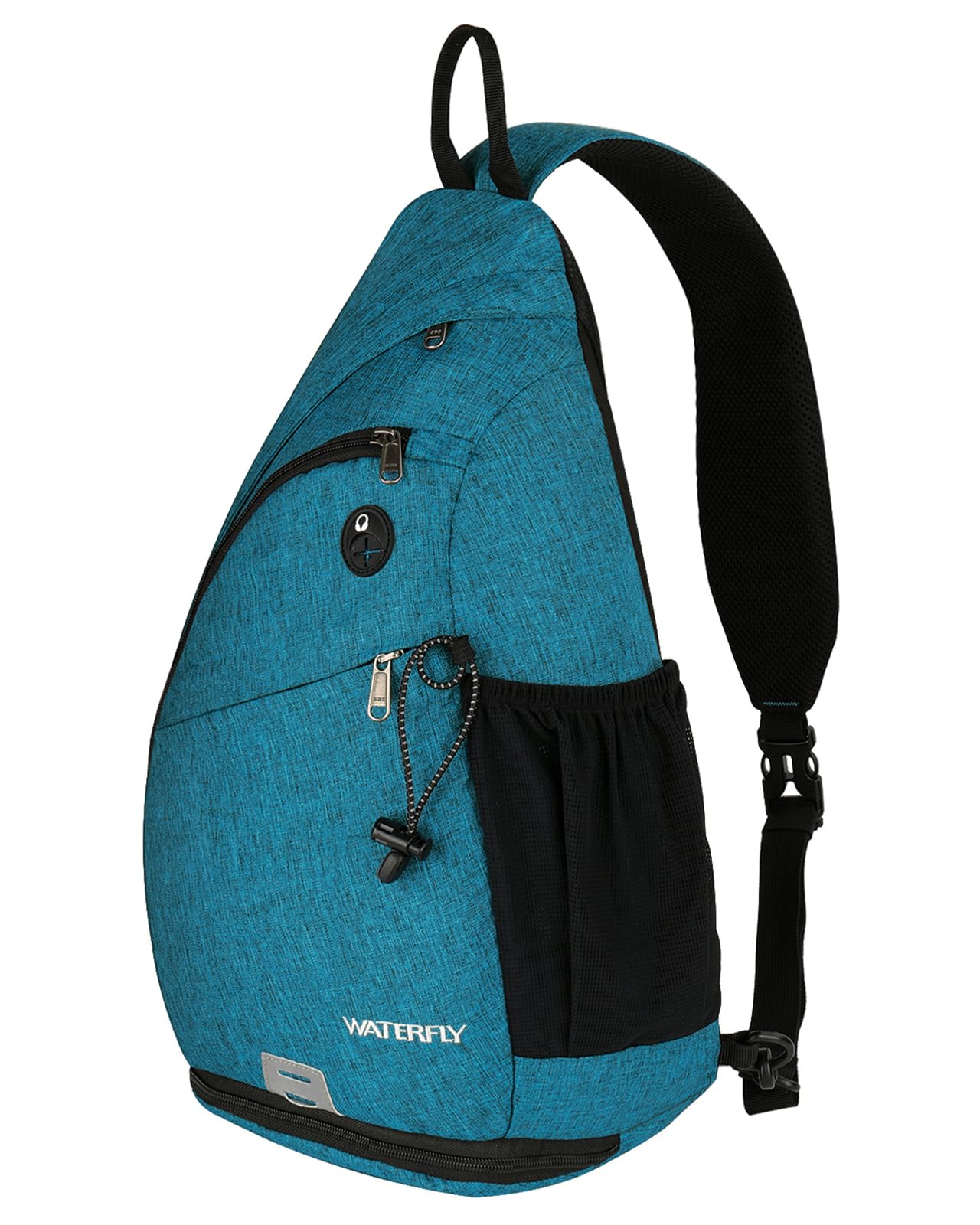 Waterfly Sling Bag Cross Body Bag Small Chest Bag Shoulder Backpack Single Strap Backpacks for Women and Men (Peacock blue)