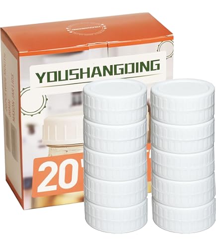 Uxcell Lot De 12 Couvercles De Bocaux Mason à Large Ouverture Avec Joint Hermétique - Noir