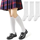 AMENLAN Kids Knee High Socks Boy Girls Cotton School Uniform Breathable Casual Sports Socks 3 Pairs