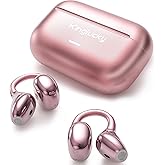 King Lucky Clip On Earbuds Wireless Bluetooth 6.0 Open Ear Earbuds&Headphones,50H Playtime,IPX5 Waterproof,ENC,Multipoint,Ideal for Running,Sport,Workout,Compatible with Glasses&Small Ears