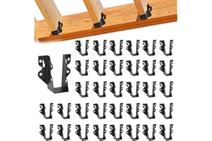 CDFYJHFDQ 36 Pcs 2"x 4" Joist Hanger,Q235B Steel Face Mount Joist Hangers,Black Powder Coated Hurricane Ties for Rafter, Rafter Brackets for Floor, Deck and Ceiling Joists