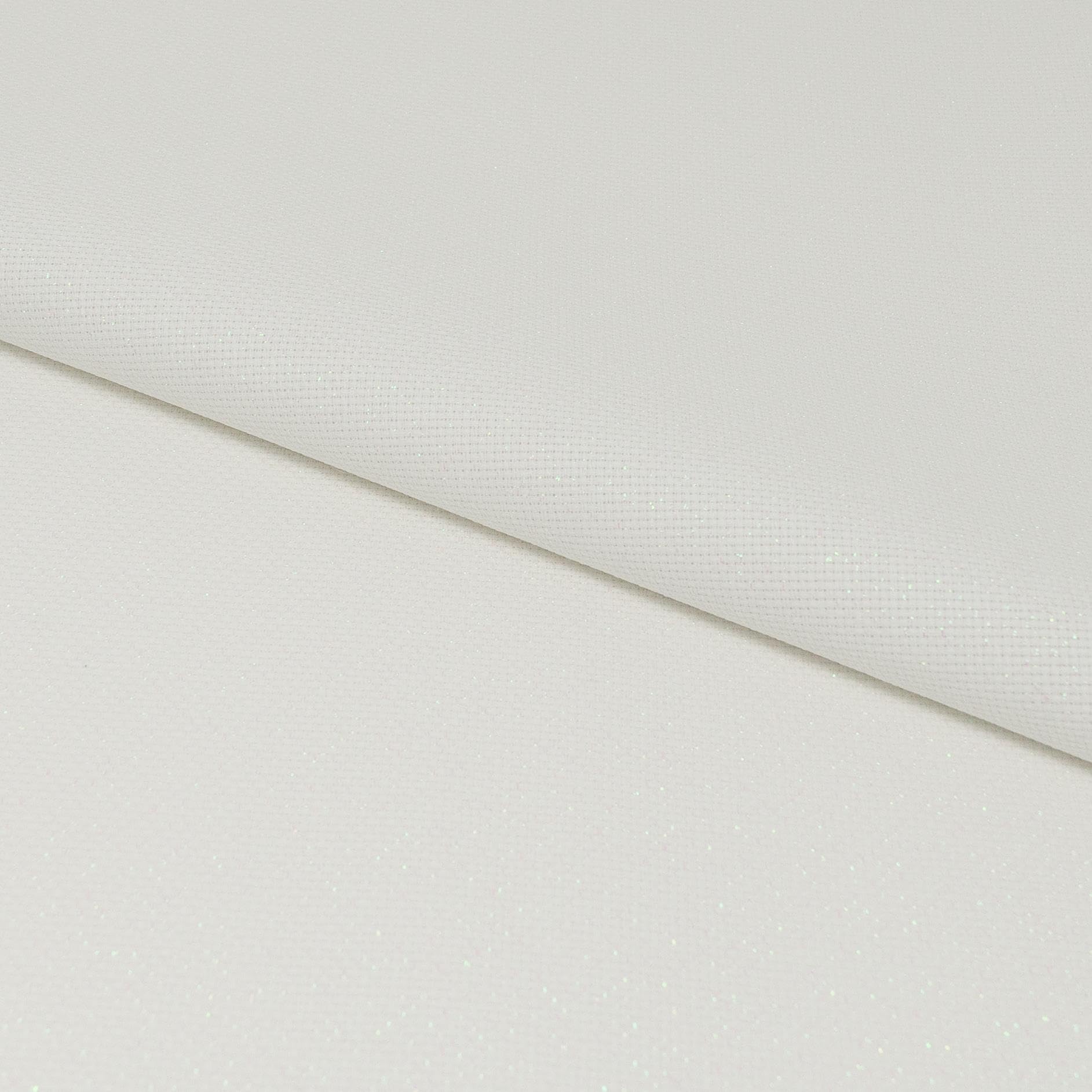 Zweigart Fat Quarter 14 Count White Snow Glitter Aida Cross Stitch Kit - 55cm x 50cm (21 x 19 Inches) - Adult, Unisex, All Seasons, Traditional, Winter, Glitter, Not Foldable