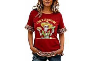 Cinco De Mayo Shirt Women Funny Print Short Tee 5 De Mayo Mexican Fiesta Party Tee Mexican Festival Tops