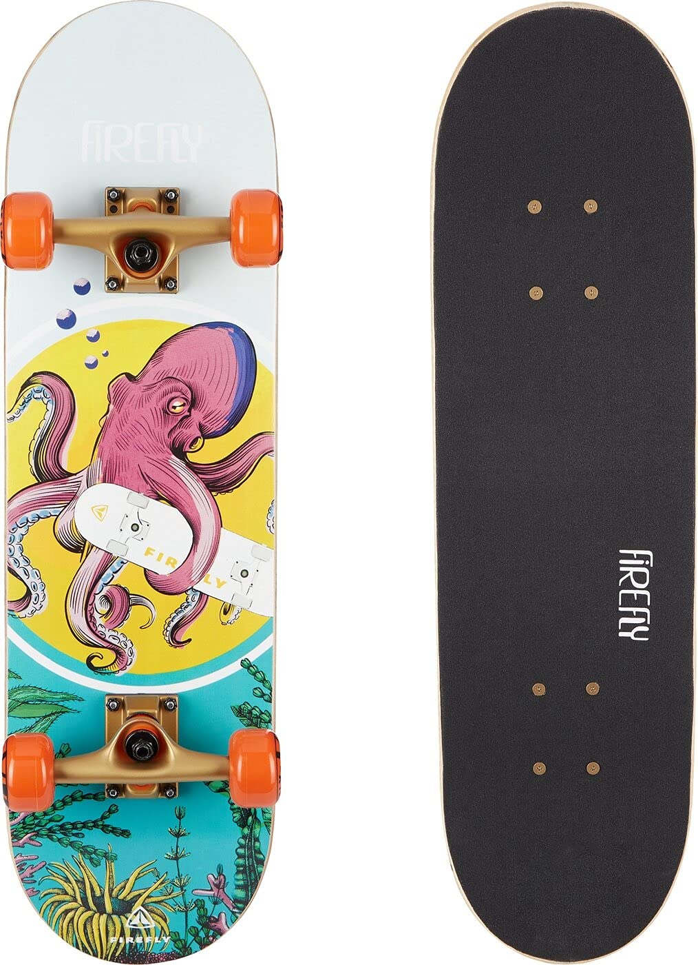 FireFly Barbecue Unisex Skb 305 Skateboard, Green/Purple/Orange, One Size UK