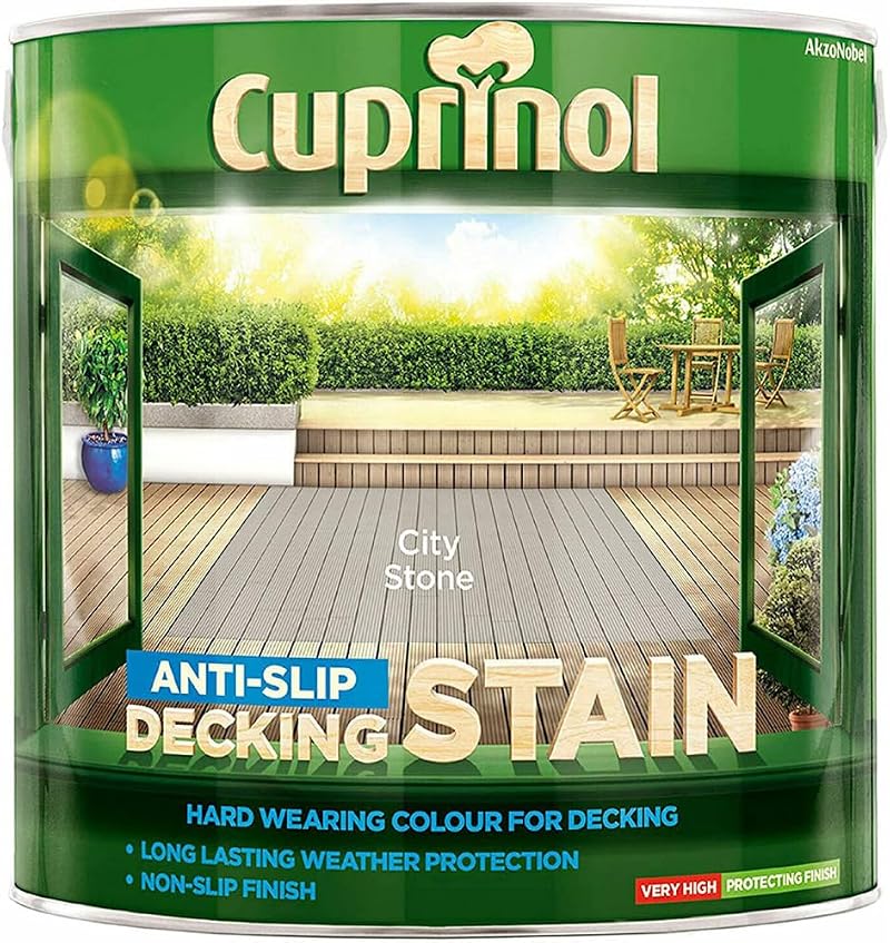 Cuprinol Anti Slip Decking Stain City Stone 2.5 Litre UTDSCS25L