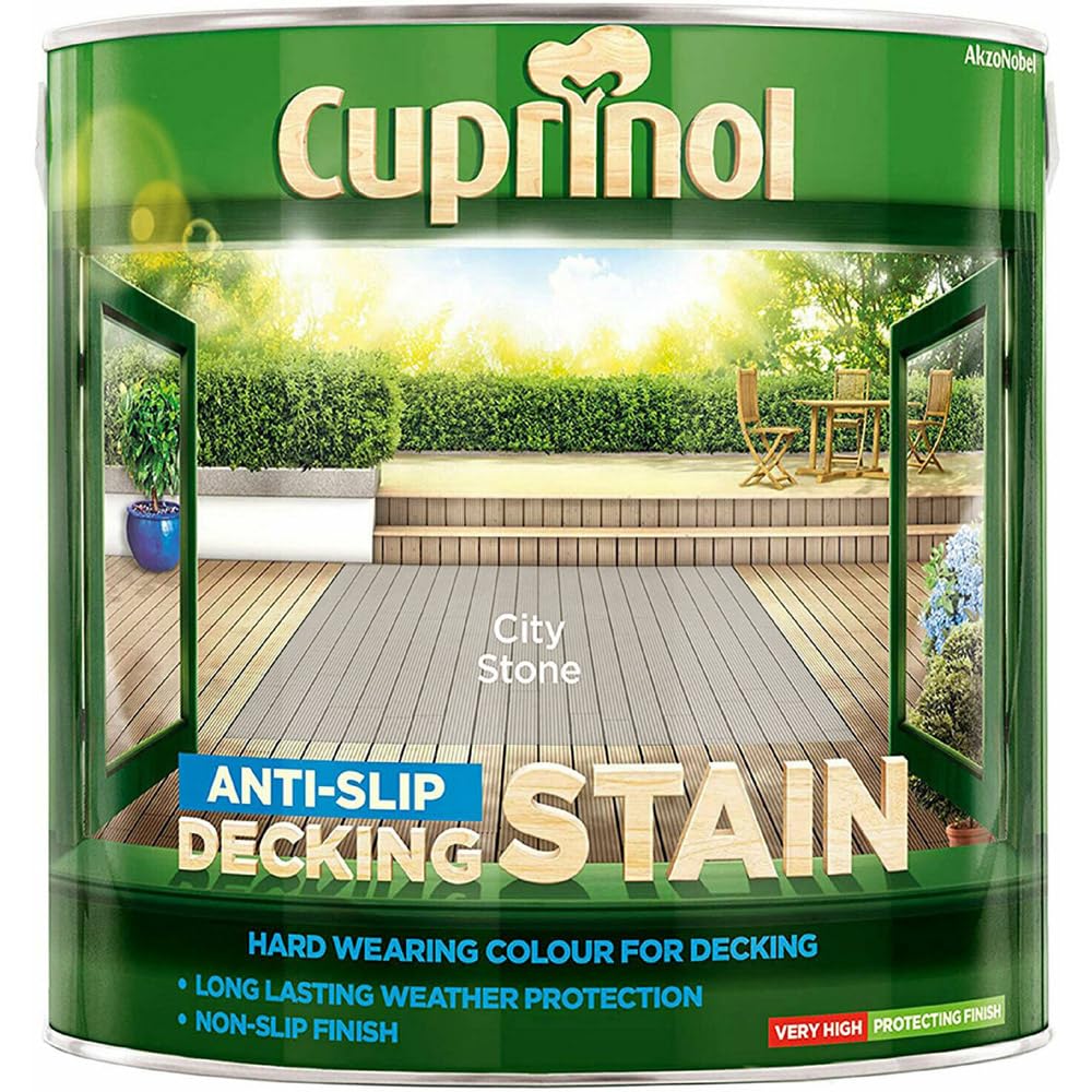 Cuprinol UTDSCS25L Anti Slip Decking Stain City Stone 2.5 Litre
