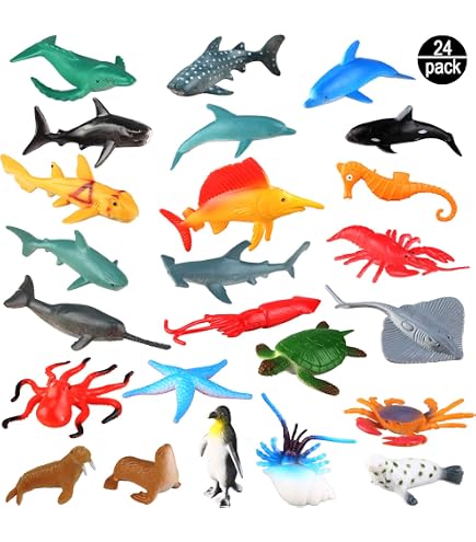 Safari Ocean Fun Pack Spielfiguren – 8 Meerestiere Inkl. Wal, Hai, Delfin