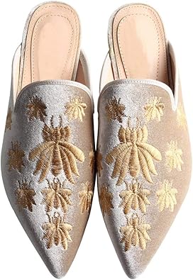 embroidered mules shoes