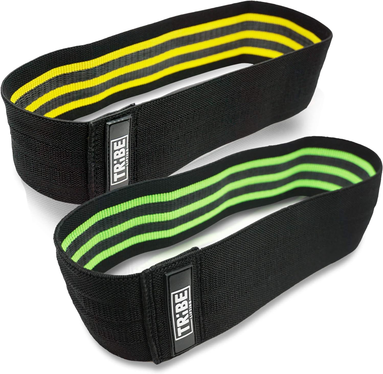 Fabric Resistance Bands Women and Men - Booty Bands for Women - Thigh Bands for Workout Bands for Women - Glute Bands - Exercise Bands Resistance Loops for Legs and Butt (Regular, Black 2-Pack 2.0)
