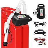 Rechargeable Fuel Transfer Pump with Auto Stop Sensor, Fast 3.2 GPM Flow Gas Can Pump Portable Fuel Pump, Lithium-Ion Battery Gas Transfer Pump for Oil, Diesel, Gasoline, Black