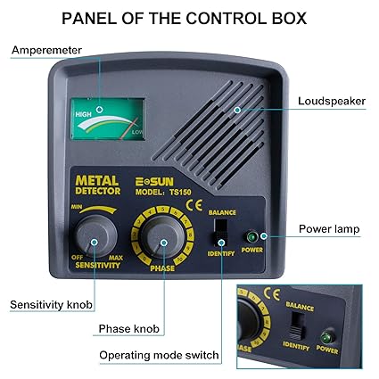 all-sun terreno detector de metales tesoro moneda cazador buscador de oro excavadora 1, 5 m Max profundidad sensible LCD: Amazon.es: Jardín