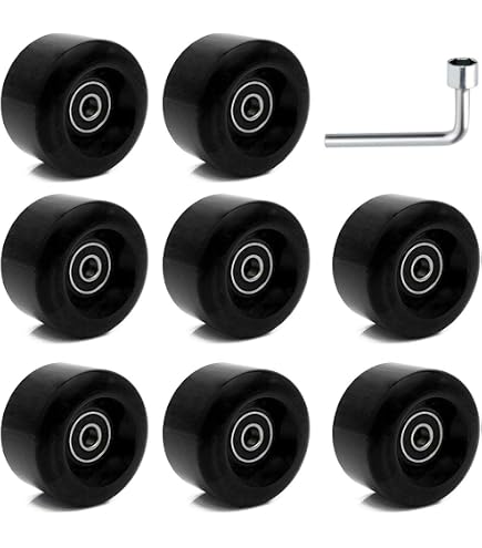 Pack 4 Roues De Skate 65mm 78A Avec Roulements Et Outils - Cruiser Lumineux Pour Extérieur