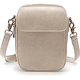 Yarnic Small Crossbody Bag, Vegan Leather Cell Phone Purse for Women, Vintage Wallet Bag with Card Slots