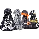 ForceWave Designer Durags for Men and Women, 4-Pack with Unique Patterns | Breathable, lightweight, soft, comfortable, polyester, unique patterns, for waves, workout, daily wear, outfit matching