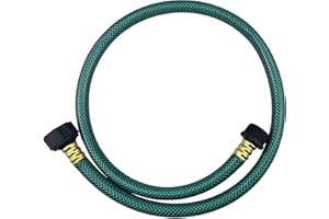 Darnassus PVC Garden Hose 1/2 Inch, Flexible Water Hose with Male and Female Fittings, No Leaking, Heavy Duty, for Household, Outdoors, Lawns, Patio (3 FT, Green, Plastic Fittings)