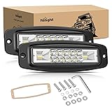 Nilight Flush Mount LED Pods 2PCS 6 Inch 60W LED